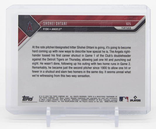 大谷翔平 2023 MLB Topps Now カード #625 The greatest doubleheader of all time