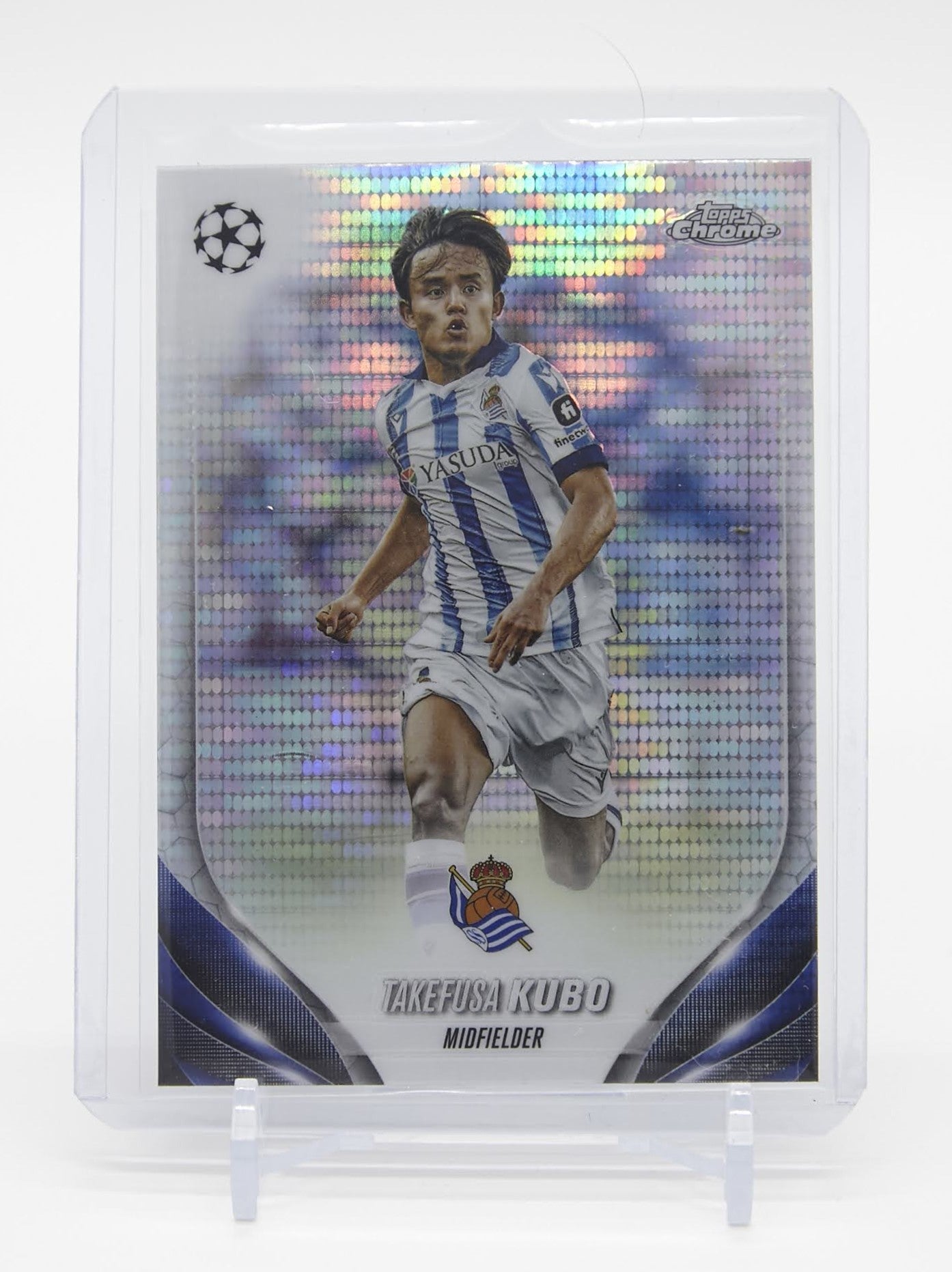 久保建英 Pulsar リフラクターパラレル 2023-24 Topps Chrome UEFA CLUB COMPETITIONS Pulsar Refractor #45 Takefusa Kubo