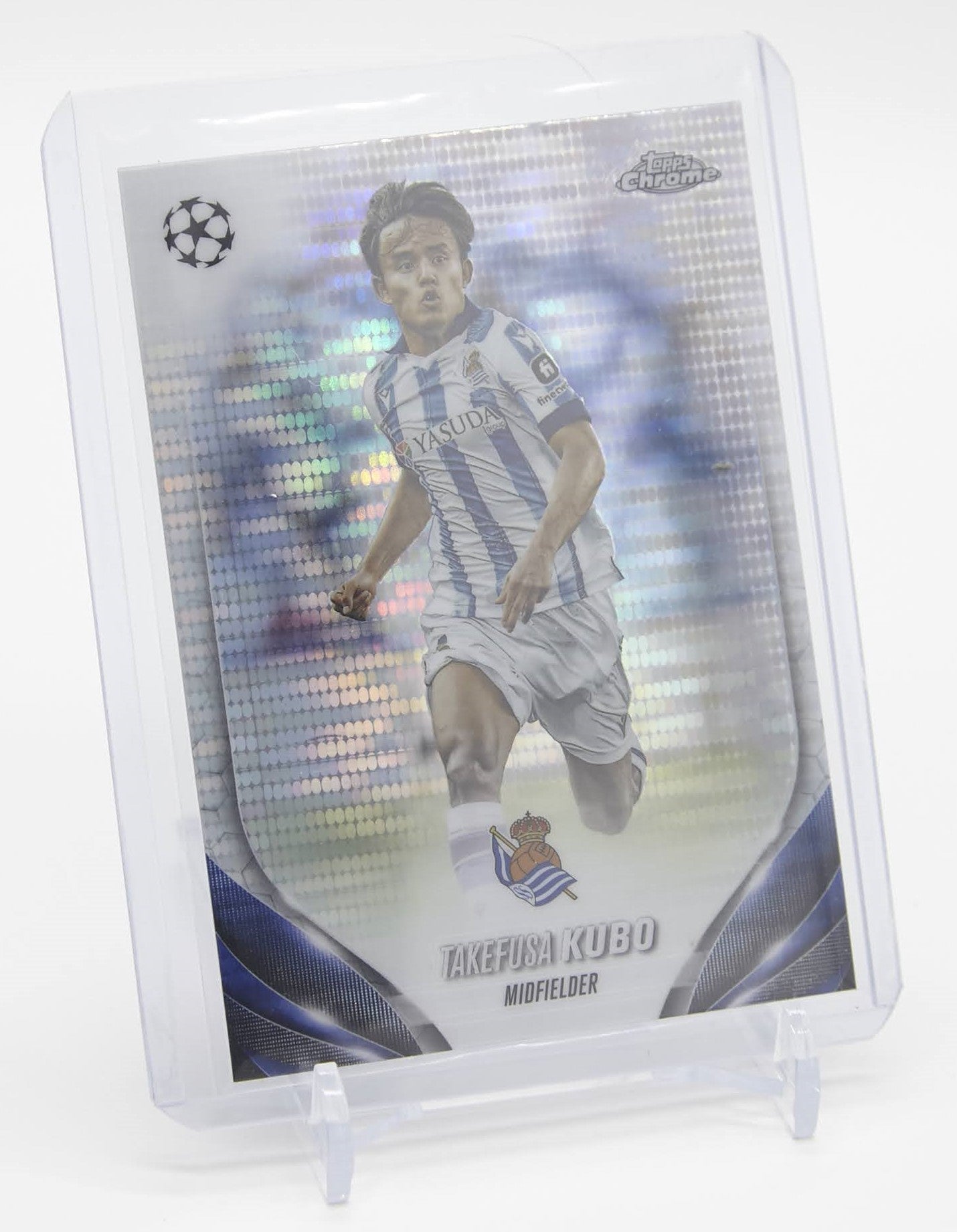 久保建英 Pulsar リフラクターパラレル 2023-24 Topps Chrome UEFA CLUB COMPETITIONS Pulsar Refractor #45 Takefusa Kubo