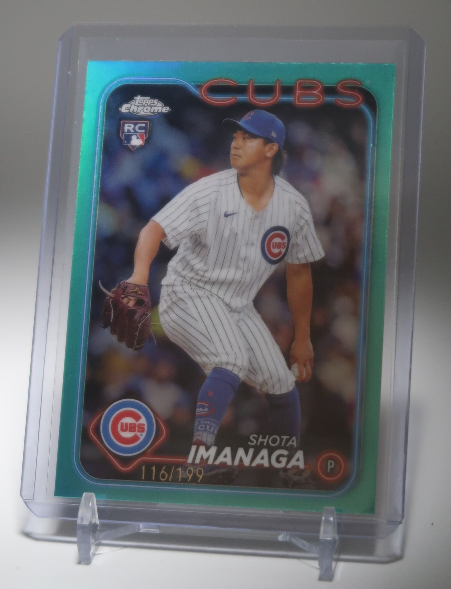 今永昇太 ルーキーカード 199枚限定Aqua リフラクター 2024 Topps Chrome Aqua Refractor #121 Shota Imanaga RC #'d/199