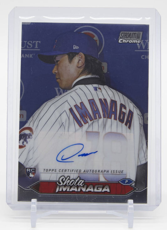 今永昇太 ルーキー/直筆サインカード  クロームパラレル 2024 Topps Stadium Club Rookie Chrome Auto #SCCA-SI Shota Imanaga AUTO RC
