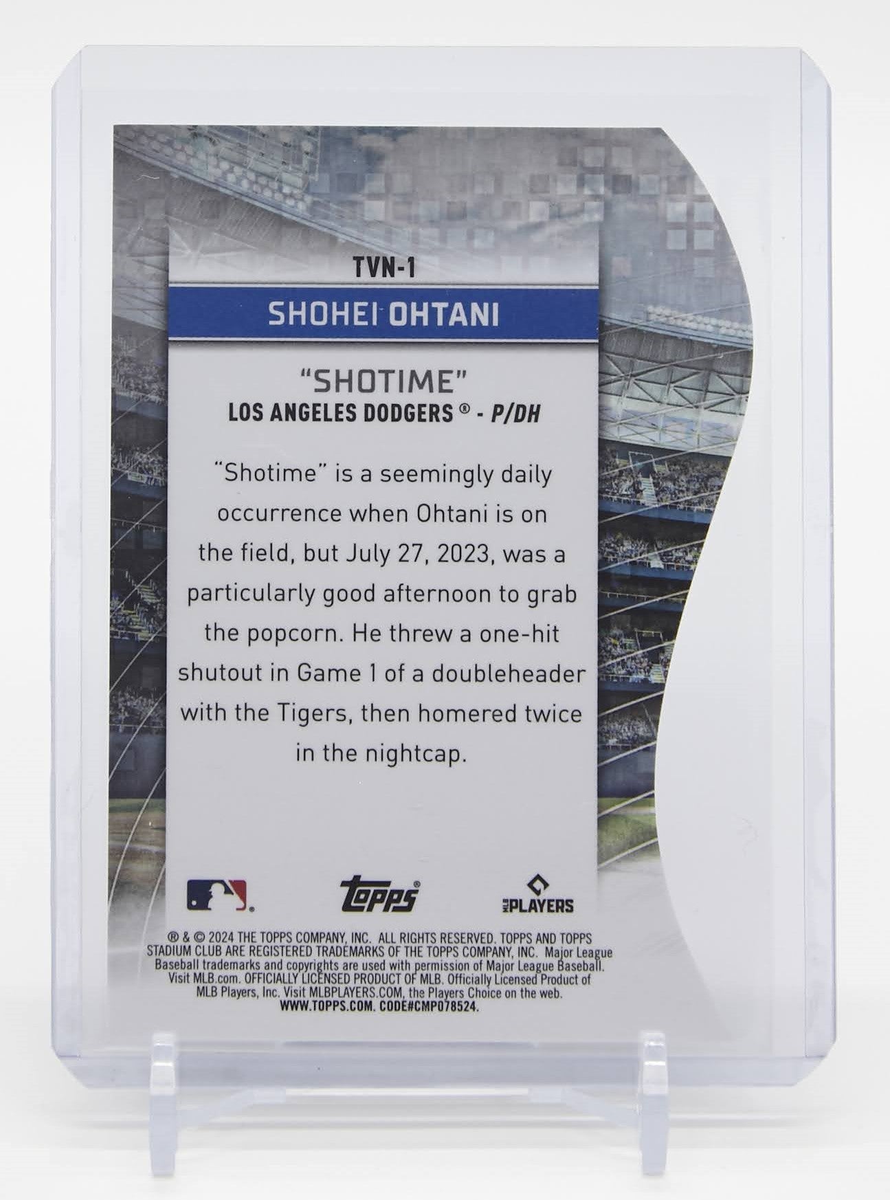大谷翔平「Triumvirates Nickname」インサート「SHO TIME」3枚セット2024 Topps Stadium Club Triumvirates Nickname #TVN-1,#TVN-2,#TVN-3 Shohei Ohtani