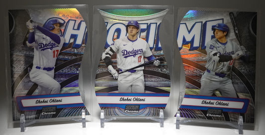 大谷翔平「Triumvirates Nickname」インサート「SHO TIME」3枚セット2024 Topps Stadium Club Triumvirates Nickname #TVN-1,#TVN-2,#TVN-3 Shohei Ohtani