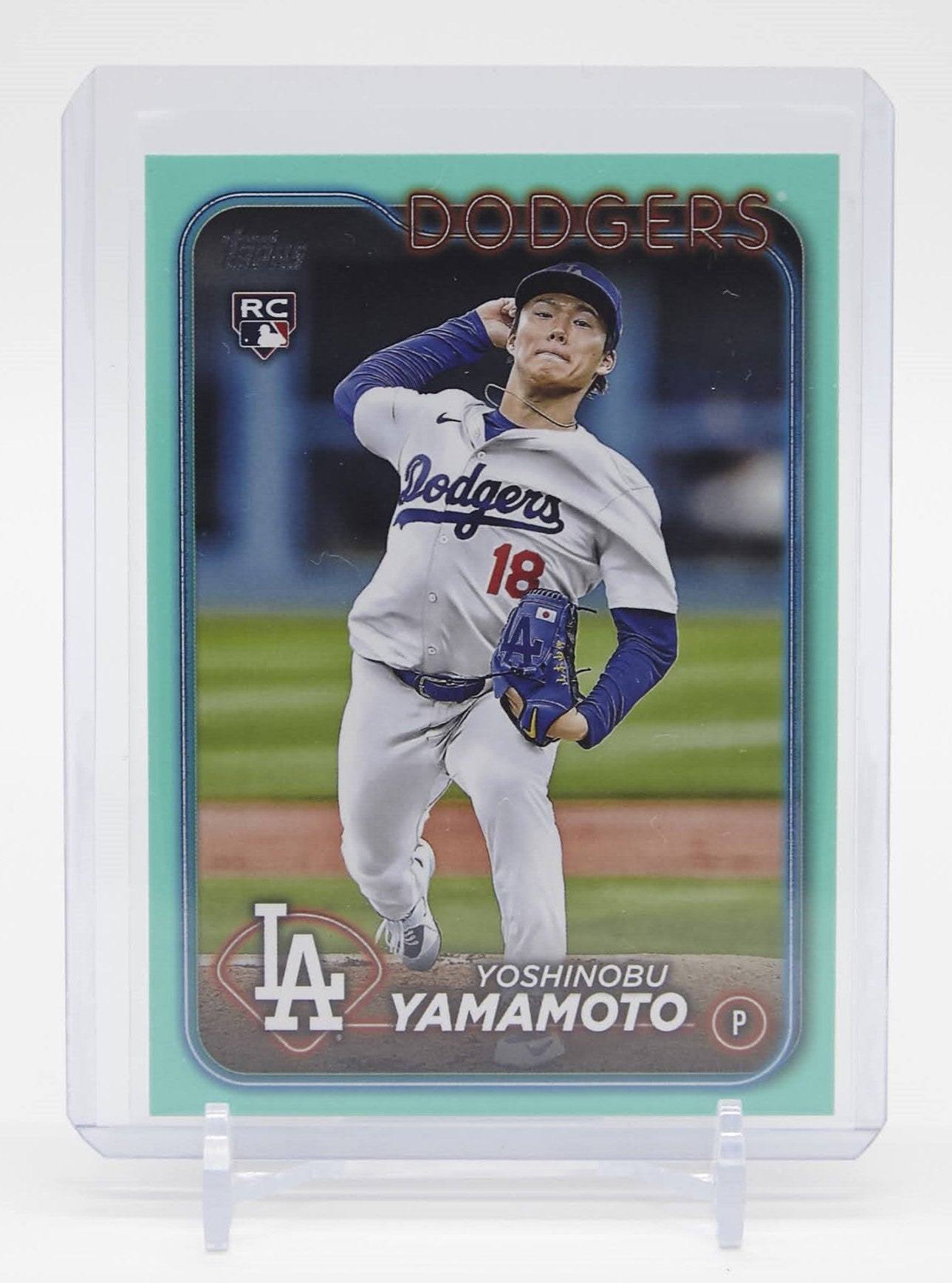 山本由伸 ルーキーカード Aquaパラレル 2024 Topps Series2 Fanatics Exclusive Value Box Aqua #553 Yoshinobu Yamamoto RC