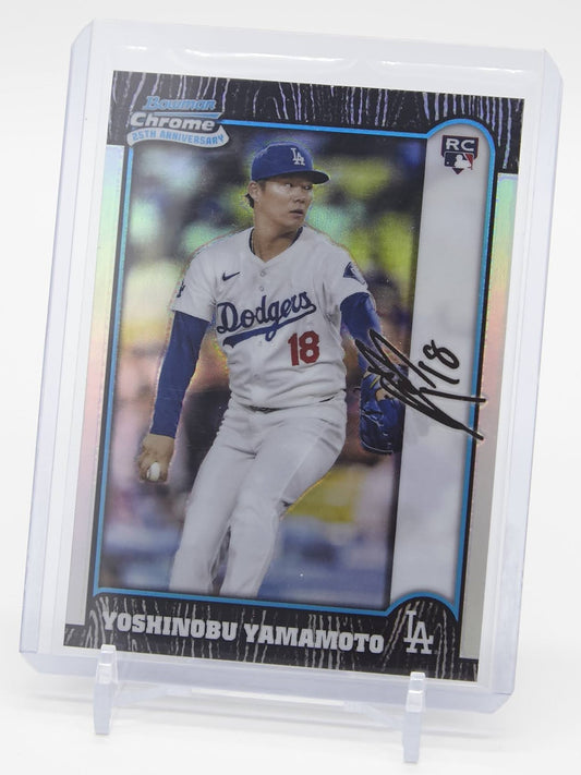 山本由伸「1999 Bowman Chrome 25th Anniversary」インサートカード&ルーキーカード リフラクター仕様 2024 Bowman Chrome 1999 25th Anniversary Refractor #BC25 Yoshinobu Yamamoto RC