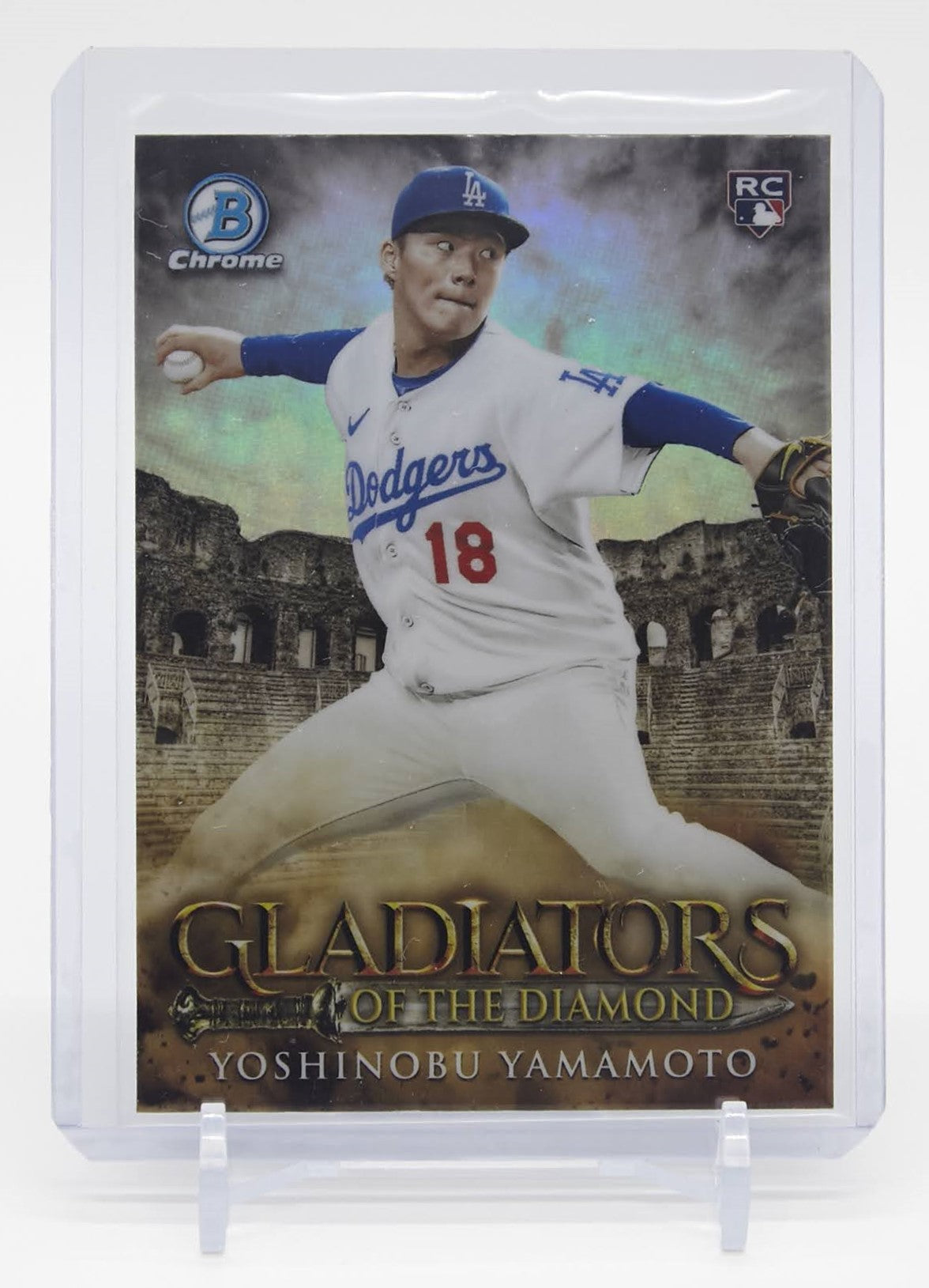 山本由伸 インサート ルーキーカード 2024 Bowman Chrome Gladiators Of The Diamond #GOTD-1 Yoshinobu Yamamoto RC