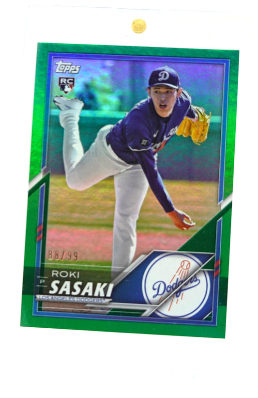 佐々木朗希 ルーキーカード 【アメリカ限定販売】99枚限定 グリーンパラレル 2025 Topps×Lids×Mitchell & Ness Player Chase Series 2 Green #39 Roki Sasaki RC #'d/99