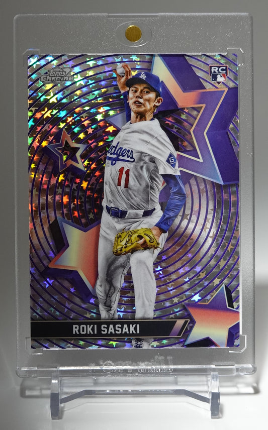 佐々木朗希 Starfractorインサート/ルーキーカード 2025 Topps Cosmic Chrome Starfractor Refractor Roki Sasaki RC
