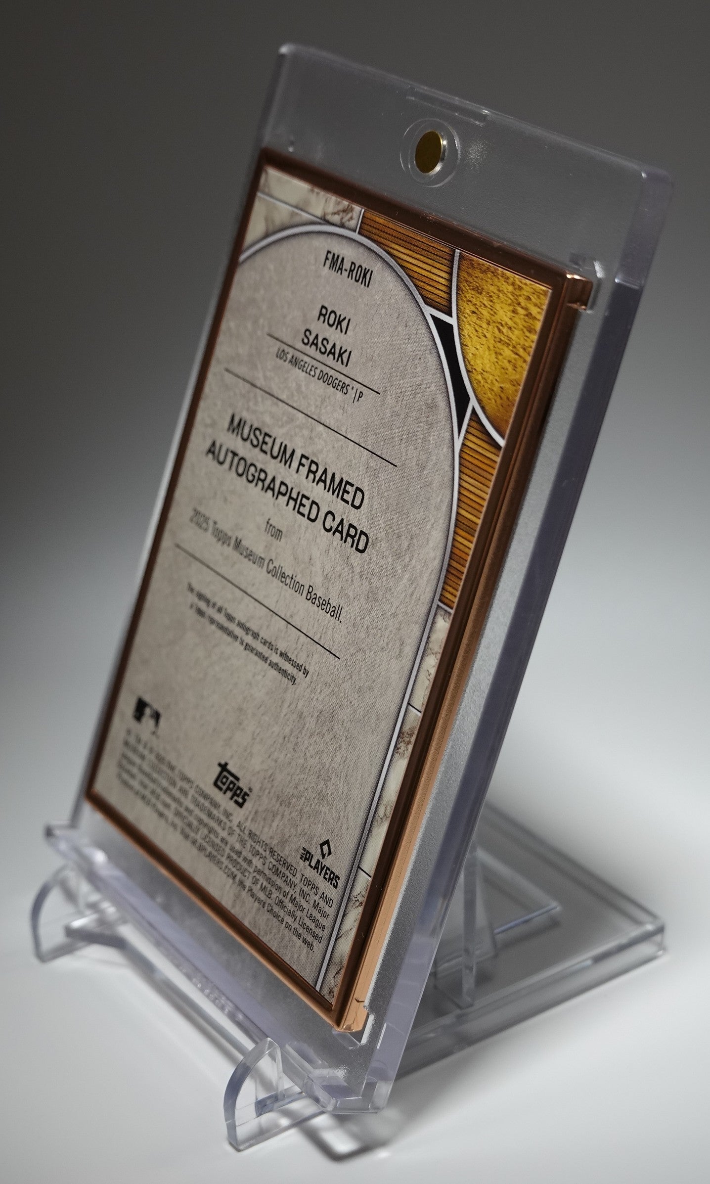 【世界35枚限定】佐々木朗希 直筆サイン入りルーキーカード Bronze Frame パラレル 2025 Topps Museum Collection Museum Framed Autographed Card #FMA-ROKI Roki Sasaki AUTO RC #'d/35