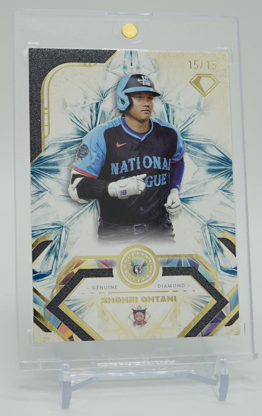大谷翔平 本物ダイヤモンド入りカード 15枚限定 ラストナンバーシリアル 2025 Topps Diamond Icons Genuine Diamond Card #78 Shohei Ohtani #'d 15/15