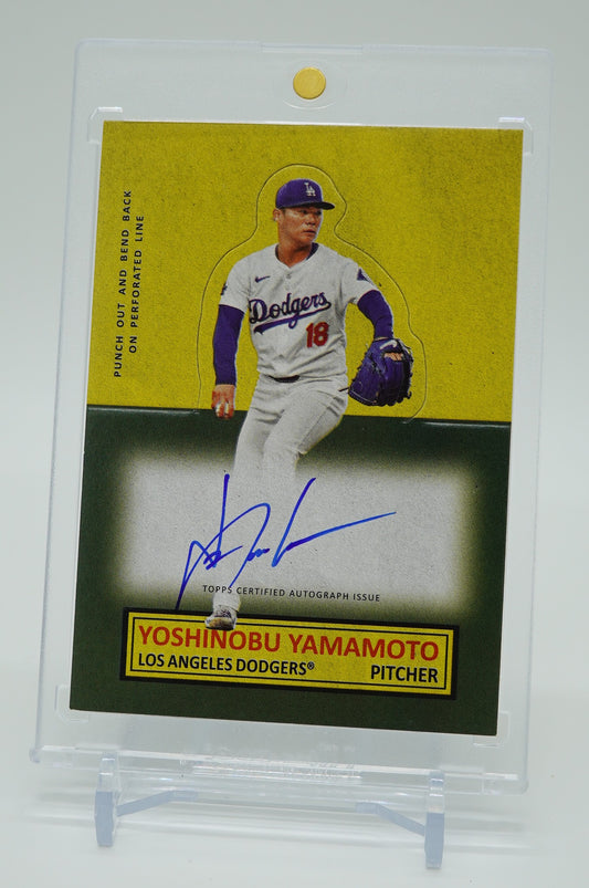 山本由伸 On-Card オート 1964 Stand-Up インサート 2025 Topps Archives Baseball 1964 Stand-Up Insert #64SUA-YY Yoshinobu Yamamoto On-card AUTO