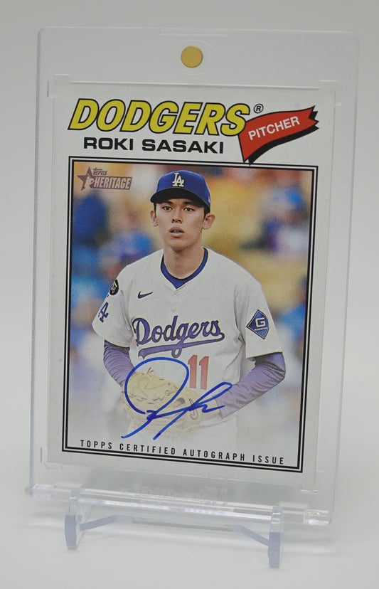 【サインコンディション絶好】佐々木朗希 直書きサインカード (On-Card Auto) 2026 Topps Heritage Real One Autographs #ROA-RS Roki Sasaki