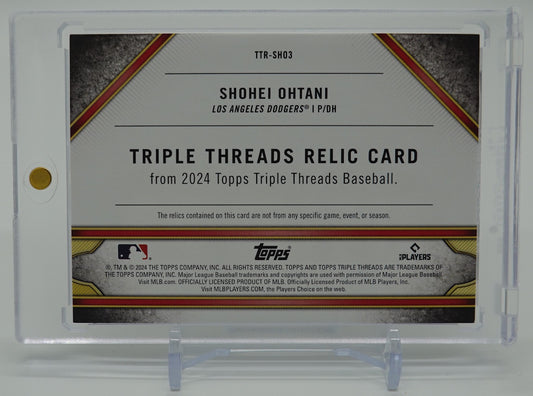 大谷翔平 36枚限定 トリプルスレッズレリックカード「OPS LDR '23」2024 Topps Triple Threads Triple Threads Relics Shohei Ohtani #TTR-SHO3 #'d/36