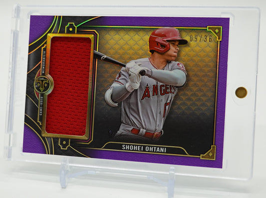 大谷翔平 36枚限定 ジャンボレリックカード 2022 Topps Triple Threads Single Jumbo Relics Shohei Ohtani #SJR1-SO2 #'d/36