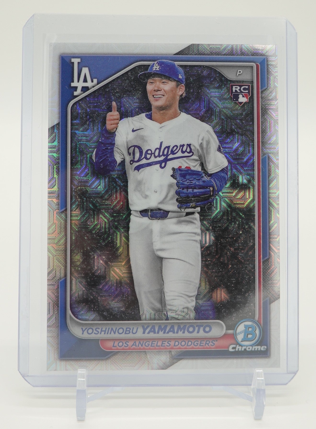 山本由伸 ルーキーカード Mojoリフラクター Image Variationパラレル 2024 Bowman Chrome Mojo Refractor Image Variation #73 Yoshinobu Yamamoto RC