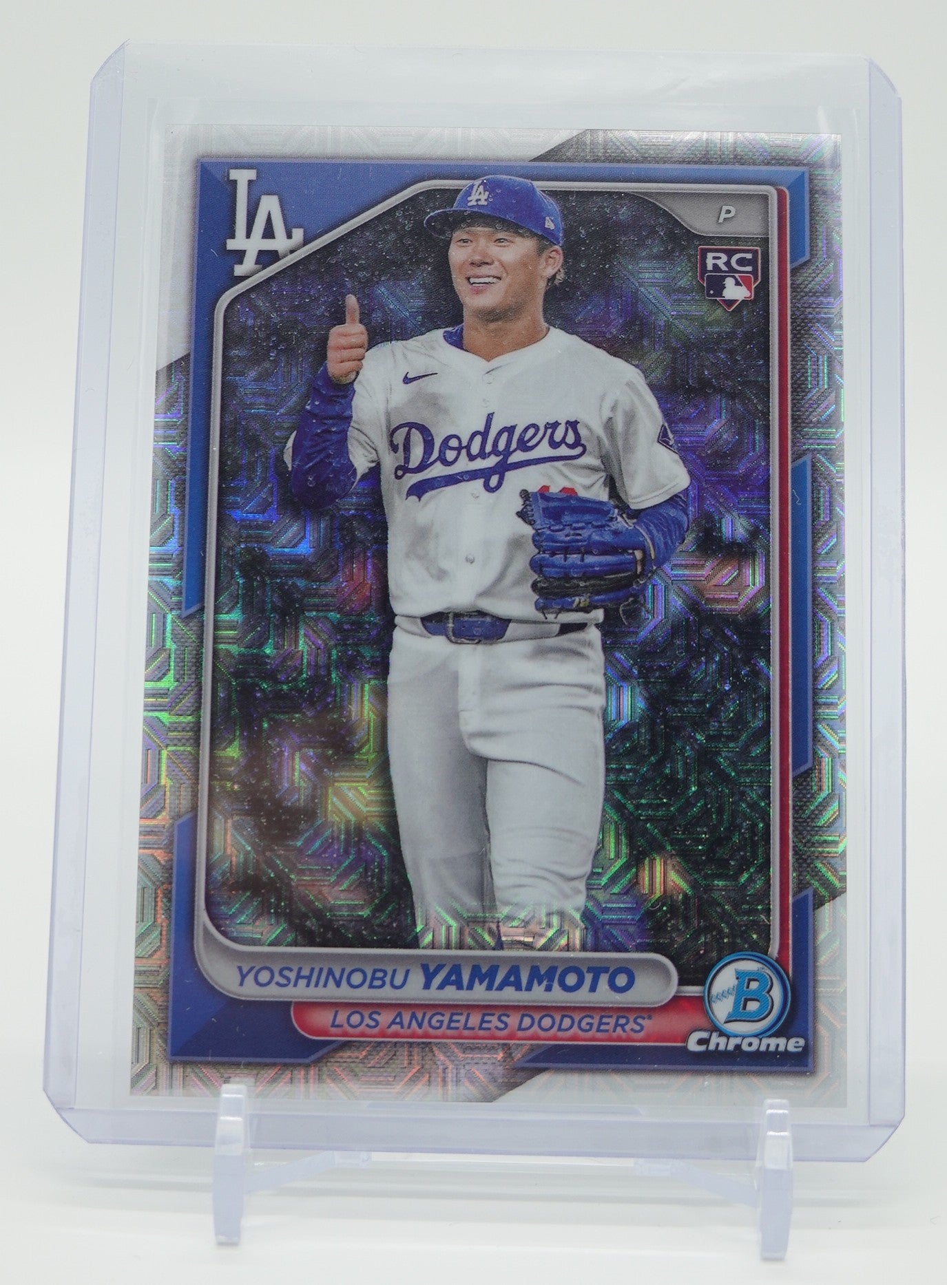 山本由伸 ルーキーカード Mojoリフラクター Image Variationパラレル 2024 Bowman Chrome Mojo Refractor Image Variation #73 Yoshinobu Yamamoto RC