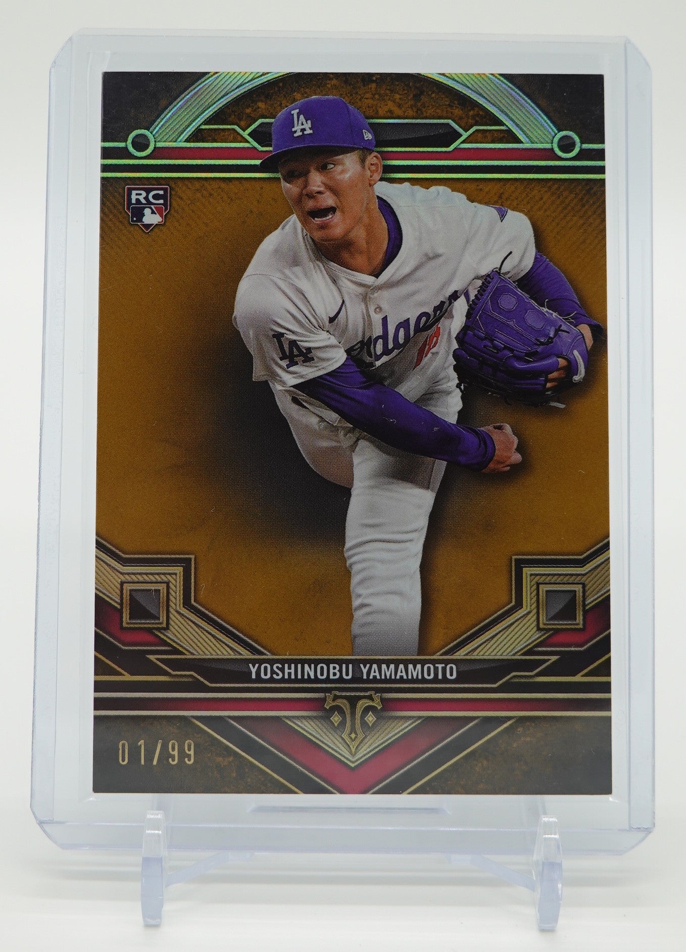 山本由伸 99枚限定 ゴールドパラレル ファーストナンバーシリアル #'d 01/99 2024 Topps Triple Threads Gold #163 Yoshinobu Yamamoto RC