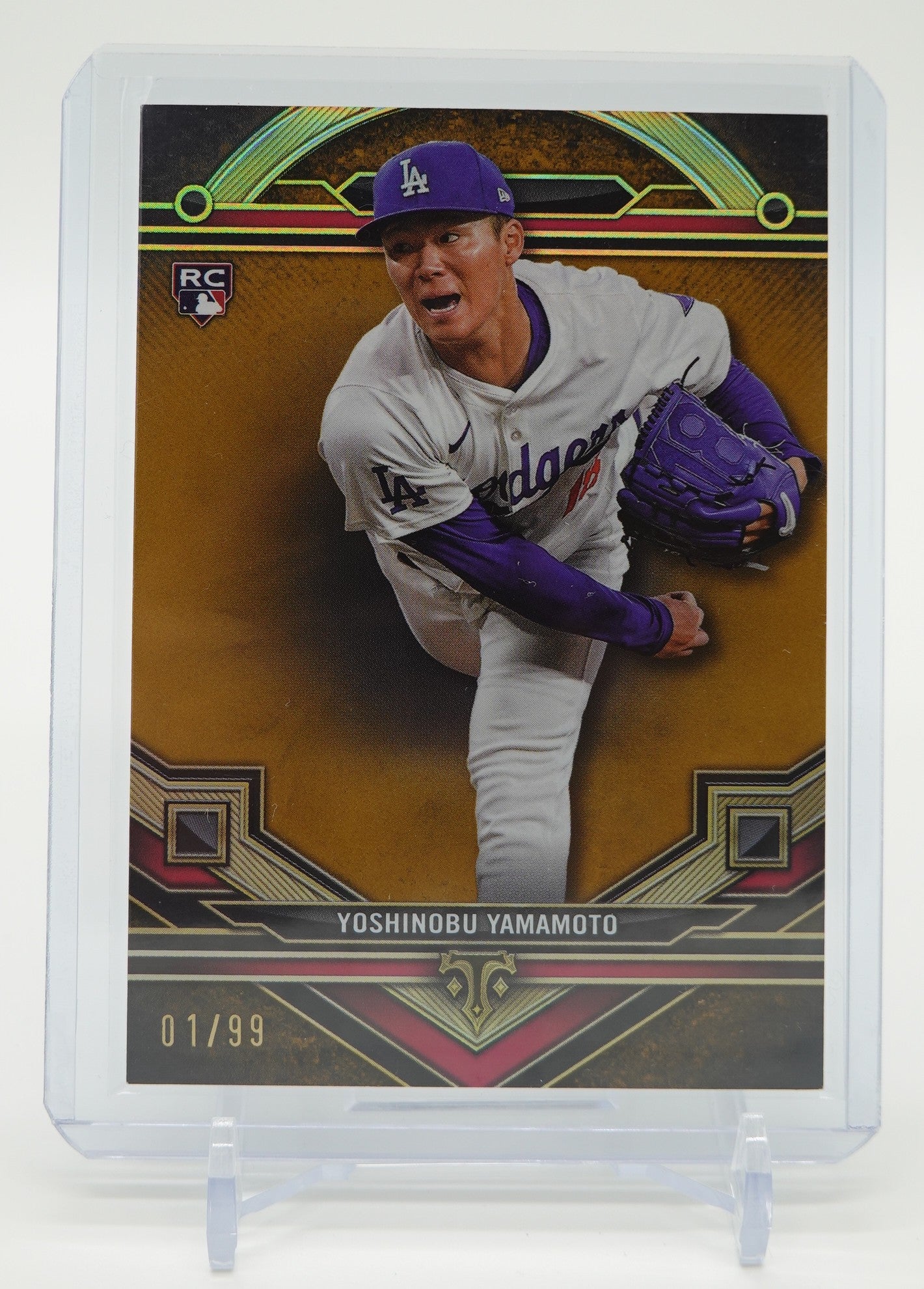 山本由伸 99枚限定 ゴールドパラレル ファーストナンバーシリアル #'d 01/99 2024 Topps Triple Threads Gold #163 Yoshinobu Yamamoto RC