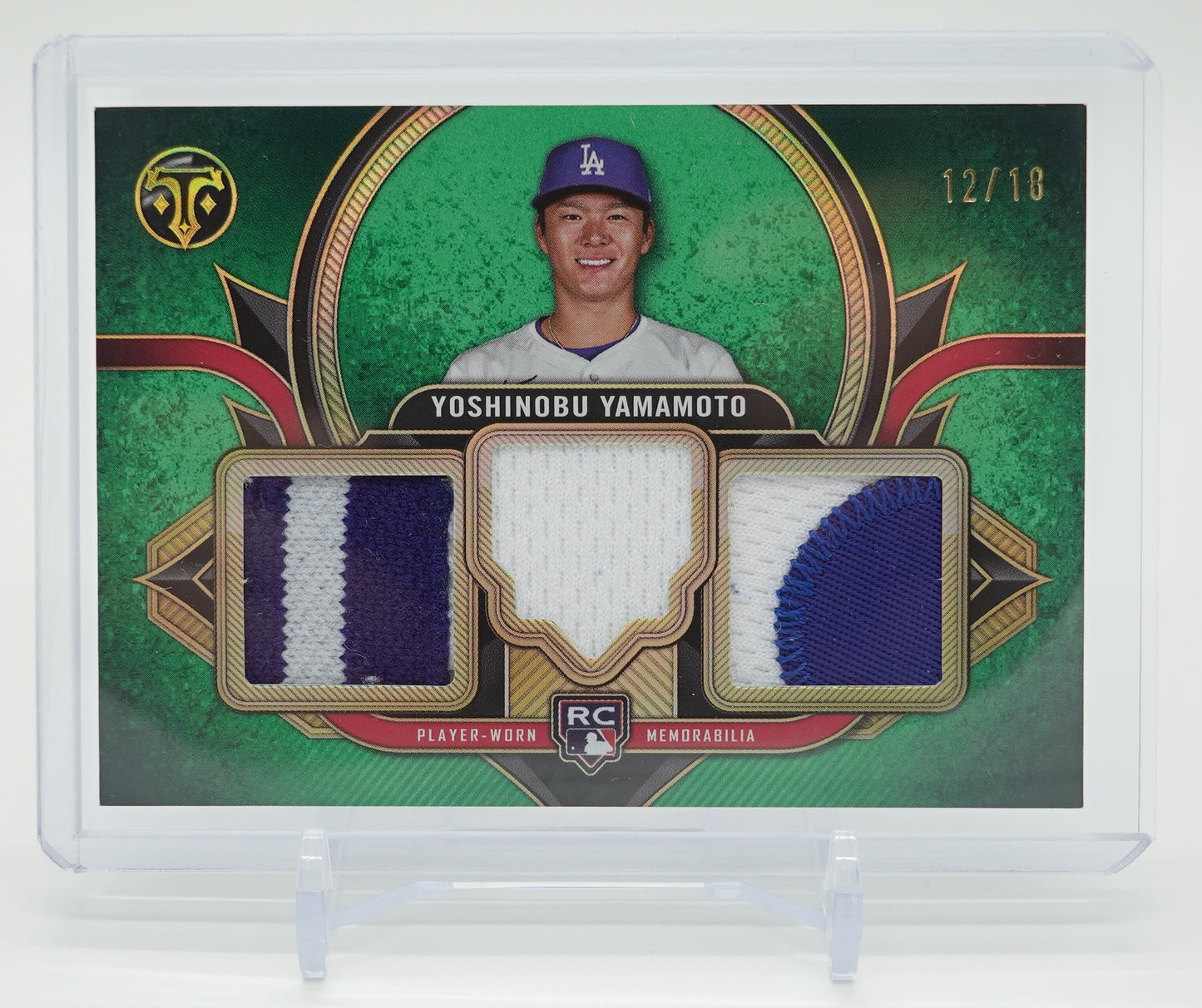 山本由伸 18枚限定 パッチ&ジャージカード 2024 Topps Triple Threads Rookie Team Relics Yoshinobu Yamamoto #RTR-YY #'d /18 RC