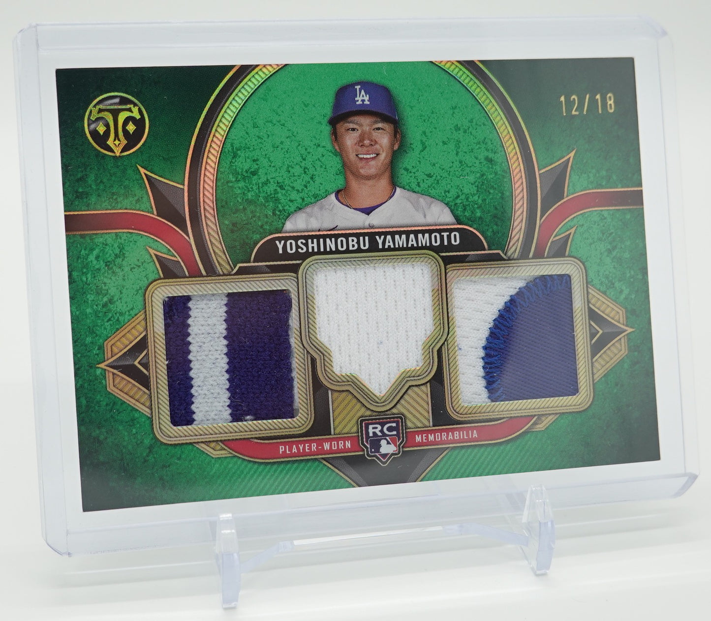 山本由伸 18枚限定 パッチ&ジャージカード 2024 Topps Triple Threads Rookie Team Relics Yoshinobu Yamamoto #RTR-YY #'d /18 RC