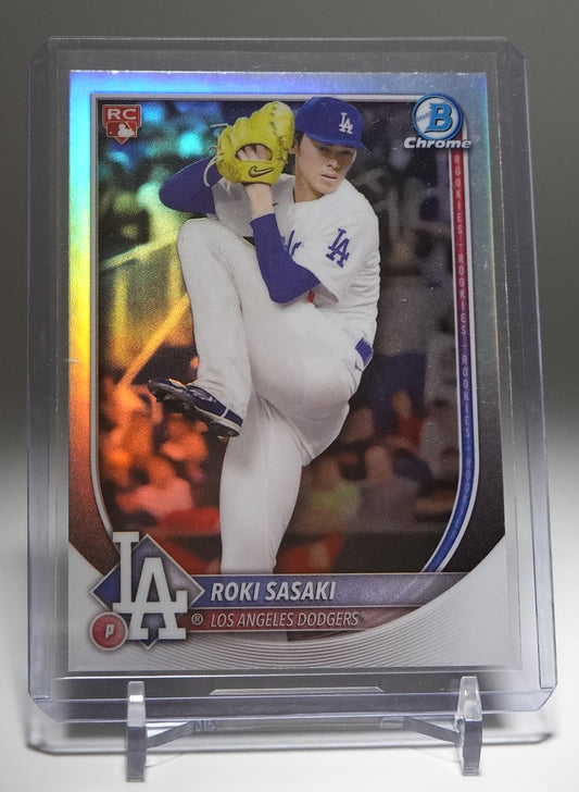 佐々木朗希 リフラクター版 レッドルーキーカード 2025 Bowman Chrome Refractor Red Rookie Card #12 RC