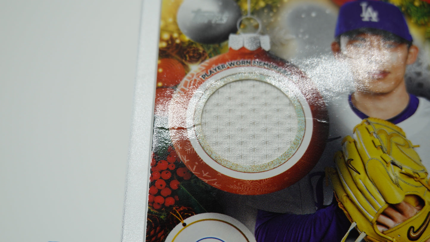 佐々木朗希 レリック(ジャージ)・ルーキーカード 2025 Topps Topps Holiday Mega Baseball Player Relic Card #PR-RS Roki Sasaki RC
