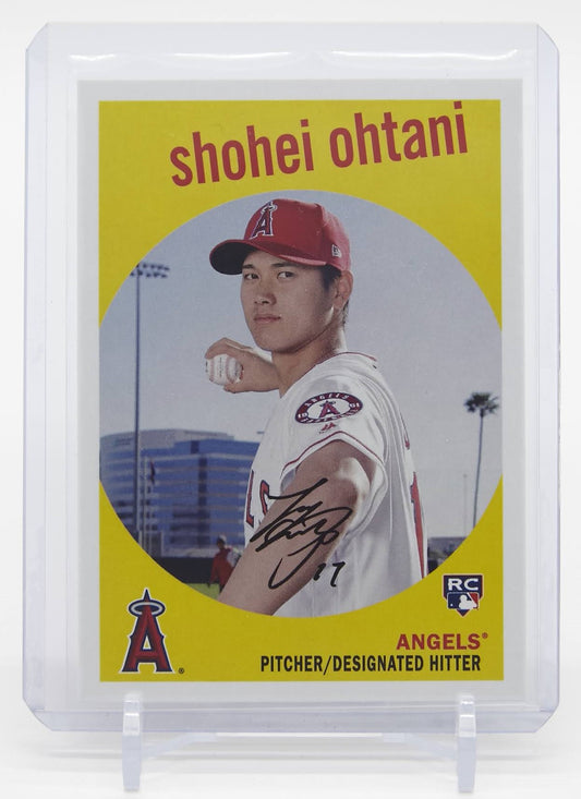 大谷翔平 ルーキーカード「1959 Topps」復刻デザイン＆投球ポーズ 2018 Topps Archives #50 RC
