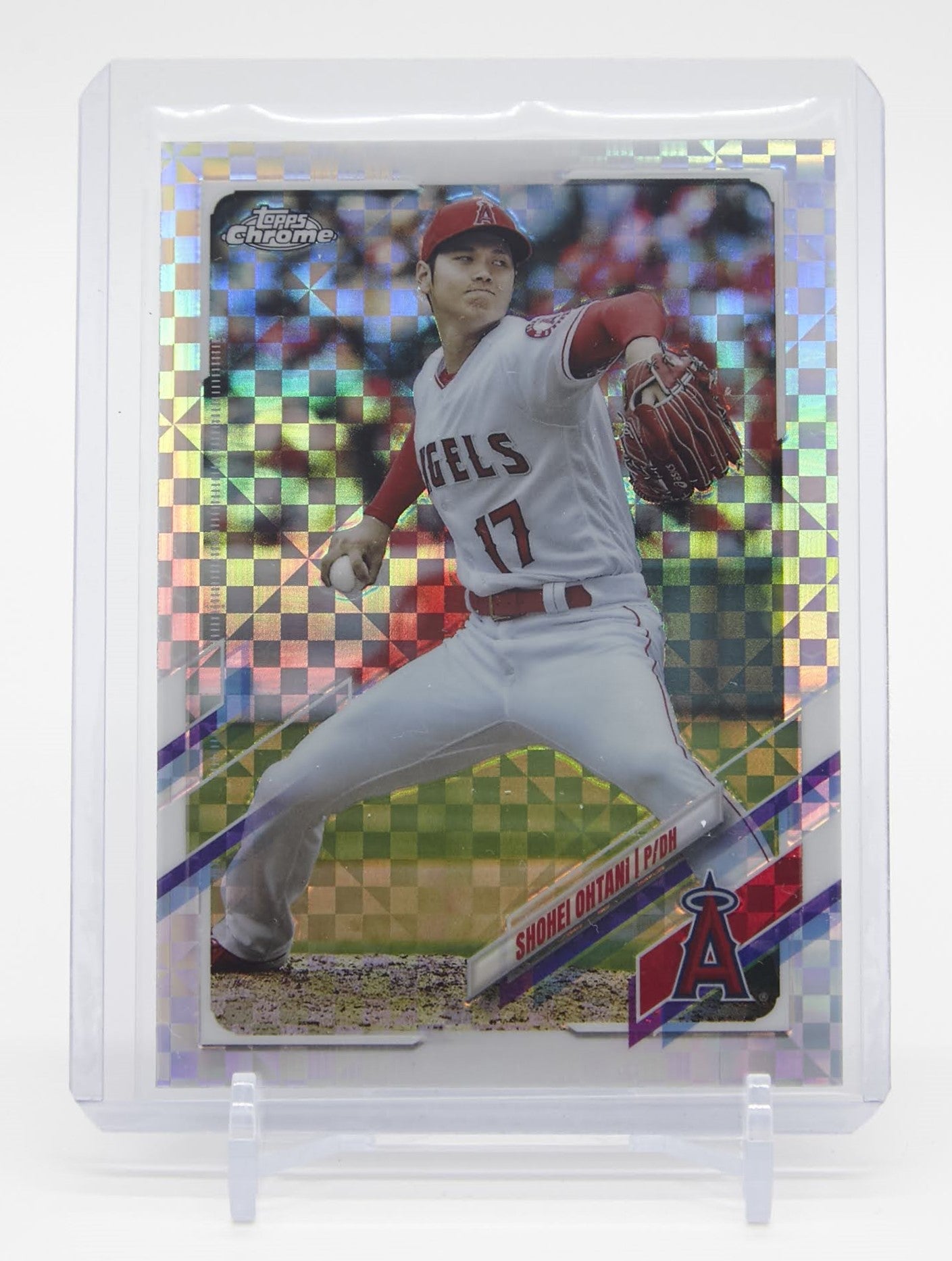 大谷翔平 Xfractorパラレルカード 2021 Topps Chrome Baseball Mega Box X-fractor #159 Shohei Ohtani