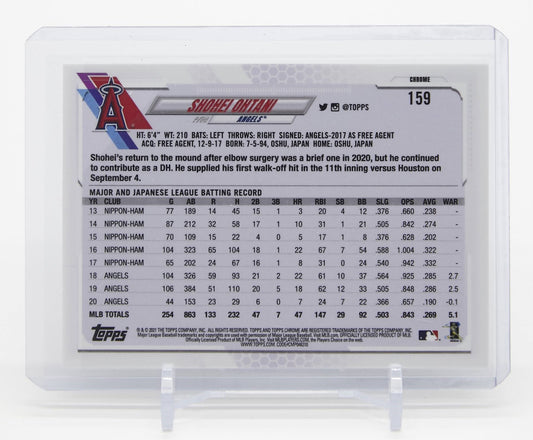 大谷翔平 Xfractorパラレルカード 2021 Topps Chrome Baseball Mega Box X-fractor #159 Shohei Ohtani