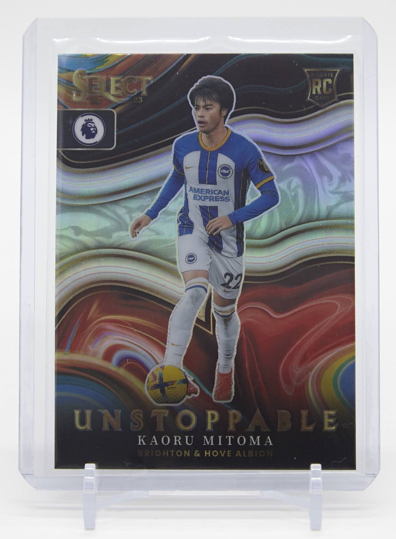 三苫 薫 UNSTOPPABLEインサート ルーキーカード 2022-23 Panini Select Premier League UNSTOPPABLE Silver Prizm Kaoru Mitoma RC