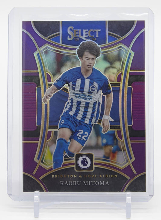 三苫 薫 149枚限定 パープルパラレル ファーストナンバーシリアル 2023-24 Panini Select Mezzanine Purple Prizm #121 Kaoru Mitoma #'d 001/149