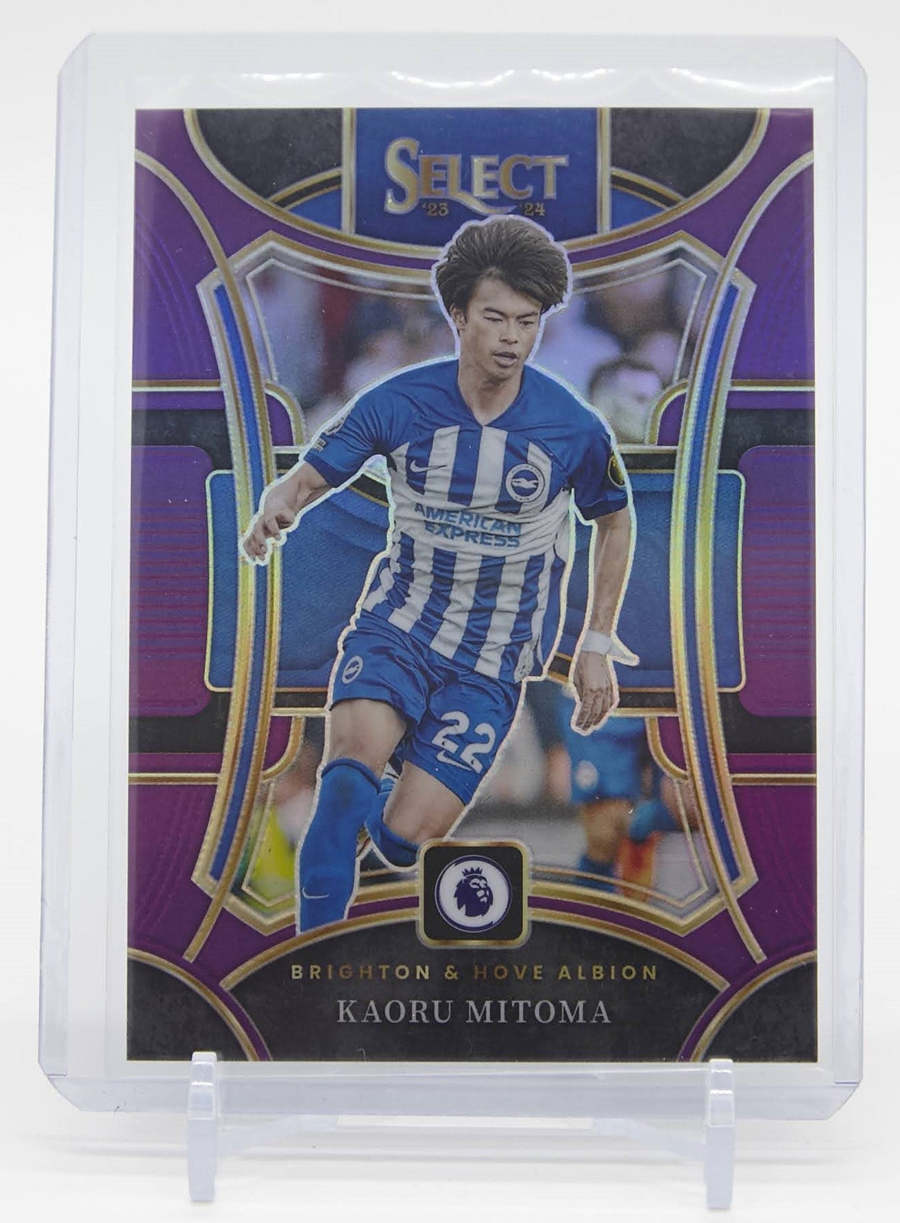 三苫 薫 149枚限定 パープルパラレル ファーストナンバーシリアル 2023-24 Panini Select Mezzanine Purple Prizm #121 Kaoru Mitoma #'d 001/149