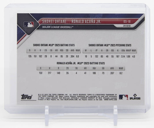 大谷翔平 アクーニャ・Jr. 2023 MLB Topps Now カード #OS-16 2023 Unanimous AL / NL MVP Award Winners