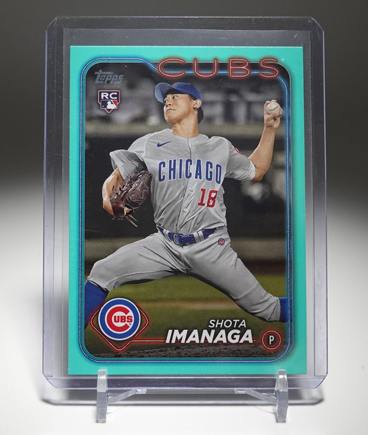 今永昇太 ルーキーカード Aquaパラレル 2024 Topps Series2 Fanatics Exclusive Value Box Aqua #442 Shota Imanaga RC
