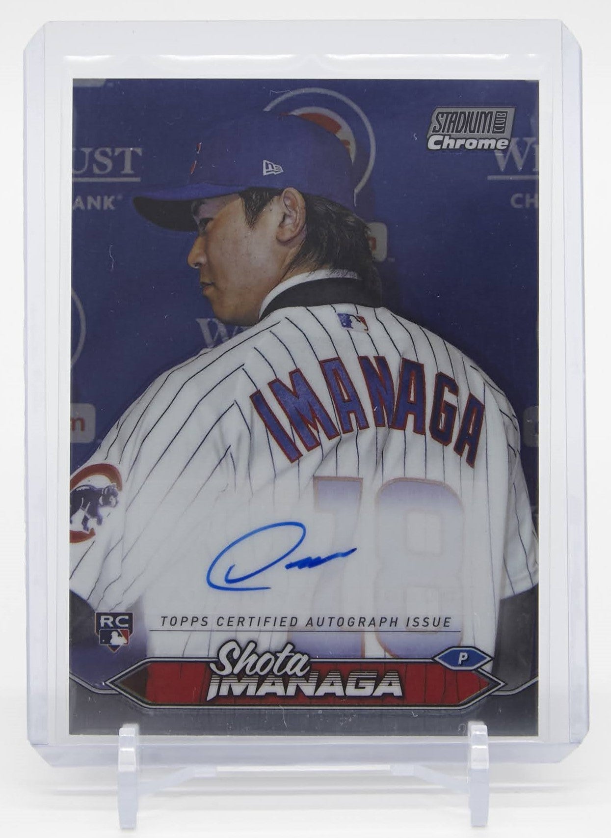 今永昇太 ルーキー/直筆サインカード  クロームパラレル 2024 Topps Stadium Club Rookie Chrome Auto #SCCA-SI Shota Imanaga AUTO RC