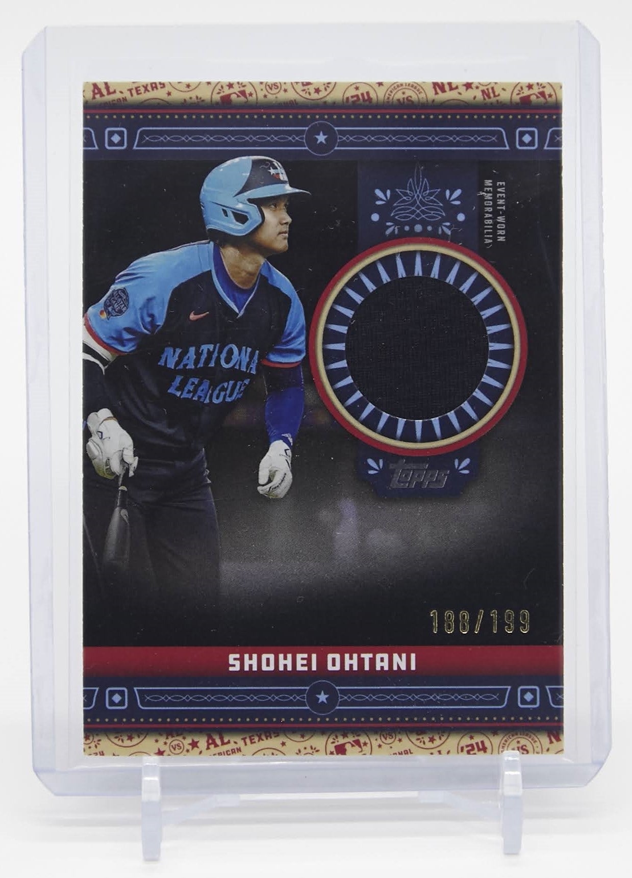 大谷翔平 199枚限定 オールスターゲーム レリック (ジャージ) カード 2024 Topps Update All-star Stiches Relic Card #ASR-SO Shohei Ohtani #'d/199