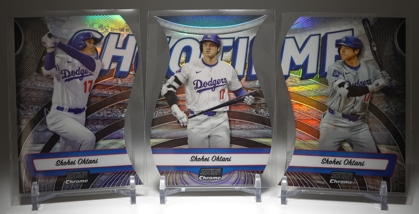 大谷翔平「Triumvirates Nickname」インサート「SHO TIME」3枚セット2024 Topps Stadium Club Triumvirates Nickname #TVN-1,#TVN-2,#TVN-3 Shohei Ohtani