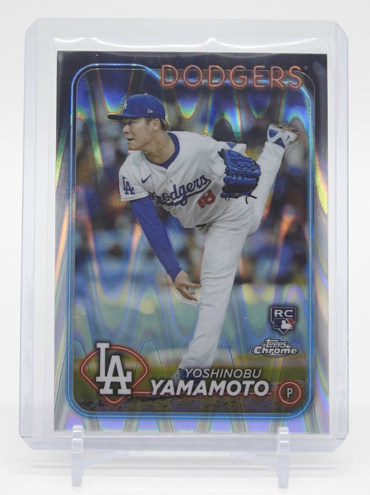 山本由伸 ルーキーカード 2024 Topps Chrome RayWave Refractor #18 Yoshinobu Yamamoto RC