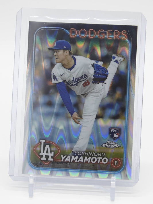 山本由伸 ルーキーカード 2024 Topps Chrome RayWave Refractor #18 Yoshinobu Yamamoto RC