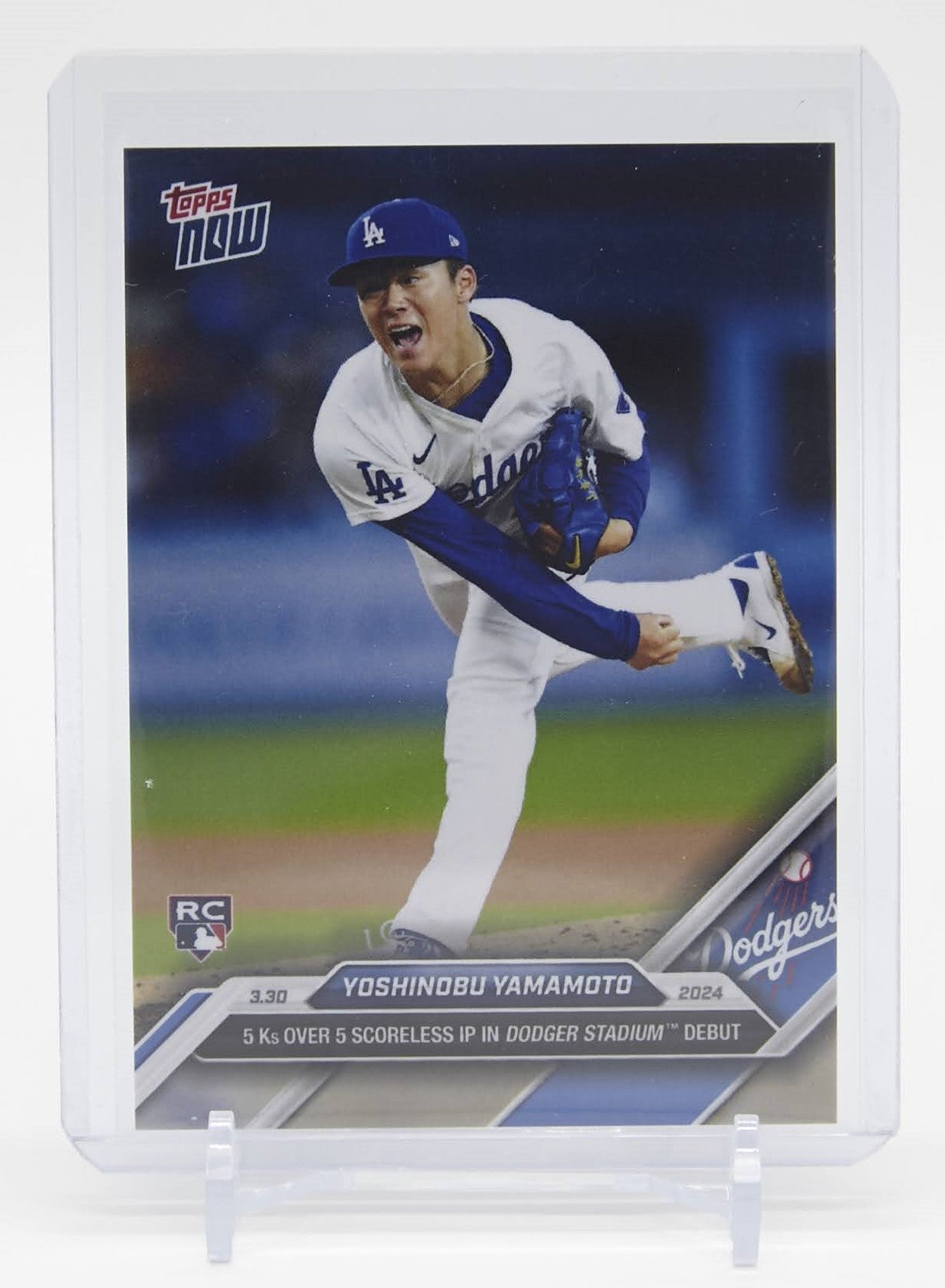 山本由伸 ルーキーカード 2024 Topps NOW #24「5回無失点・5奪三振／ドジャー・スタジアム初登板」 PR：8,247