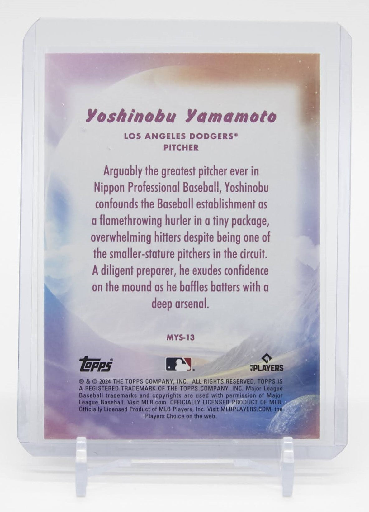 山本由伸 ルーキーカード Mystical インサート 2024 Topps Update Mystical #MYS13 Yoshinobu Yamamoto RC