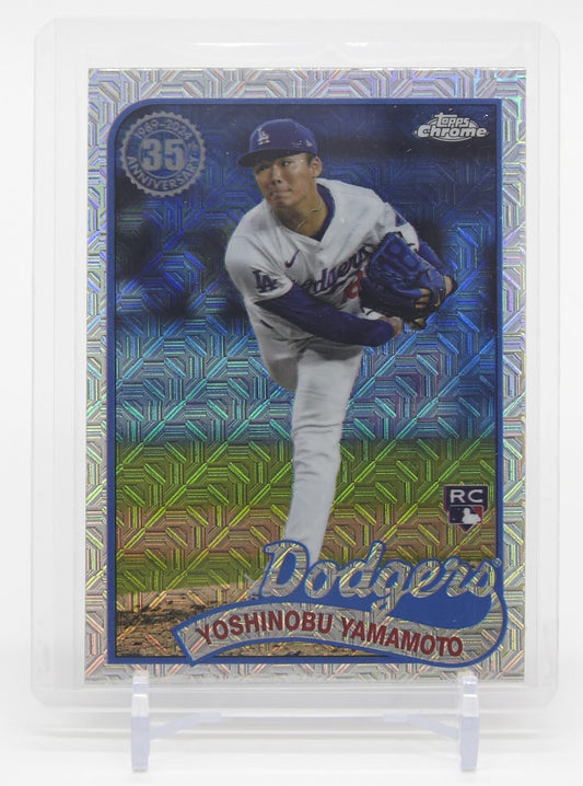 山本由伸 ルーキーカード 1989 Toppsデザイン Mojoリフラクター 2024 Topps Update Silver Packs Chrome Mojo Refractor #T89CU-15 Yoshinobu Yamamoto RC