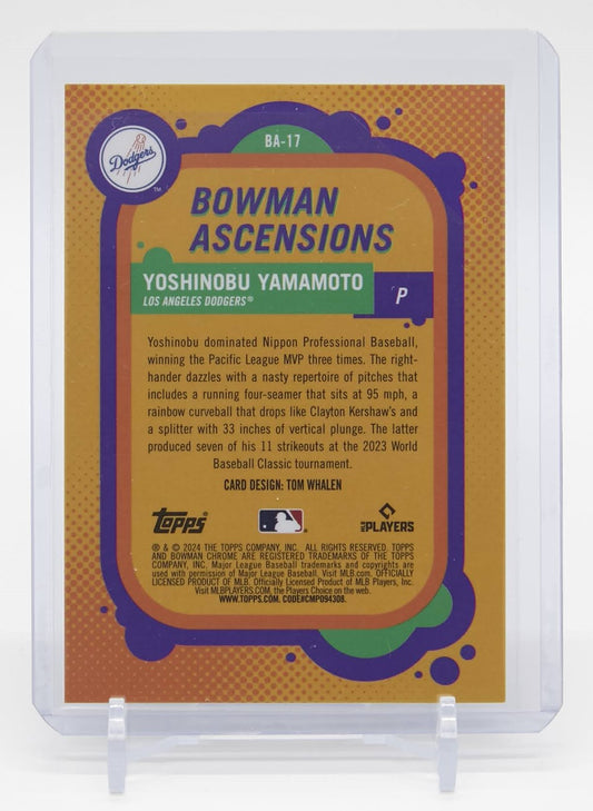 山本由伸 ルーキーカード「Bowman Ascensions」インサート 2024 Bowman Chrome Bowman Ascensions Mojo Refractor #BA-17 Yoshinobu Yamamoto RC