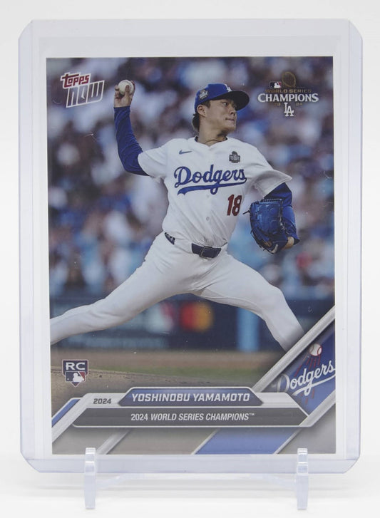 山本由伸 ルーキーカード 2024 Topps Now World Series Champions #WS-5 Yoshinobu Yamamoto RC