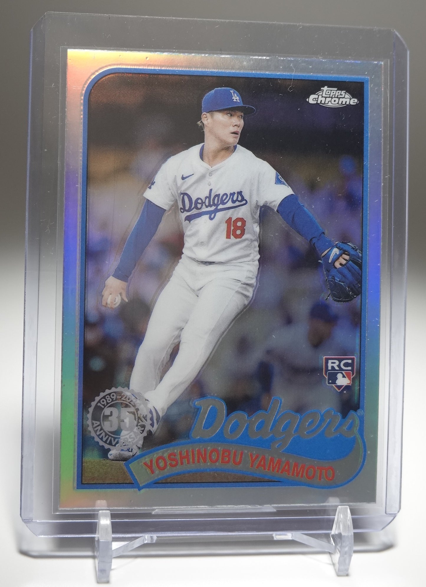 山本由伸 ルーキーカード 1989 Topps Baseball インサート リフラクター 2024 Topps Chrome Update Series 1989 Topps Baseball Refractor #89CU-5 Yoshinobu Yamamoto RC