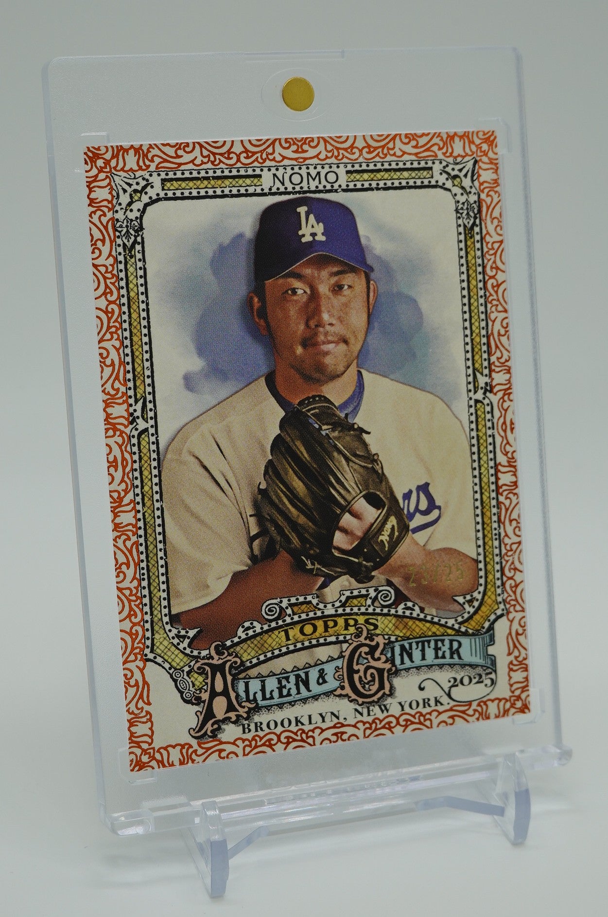野茂英雄 25枚限定 オレンジ・フィリグリーパラレル 2025 Topps Allen & Ginter Orange Foil Filagree #306