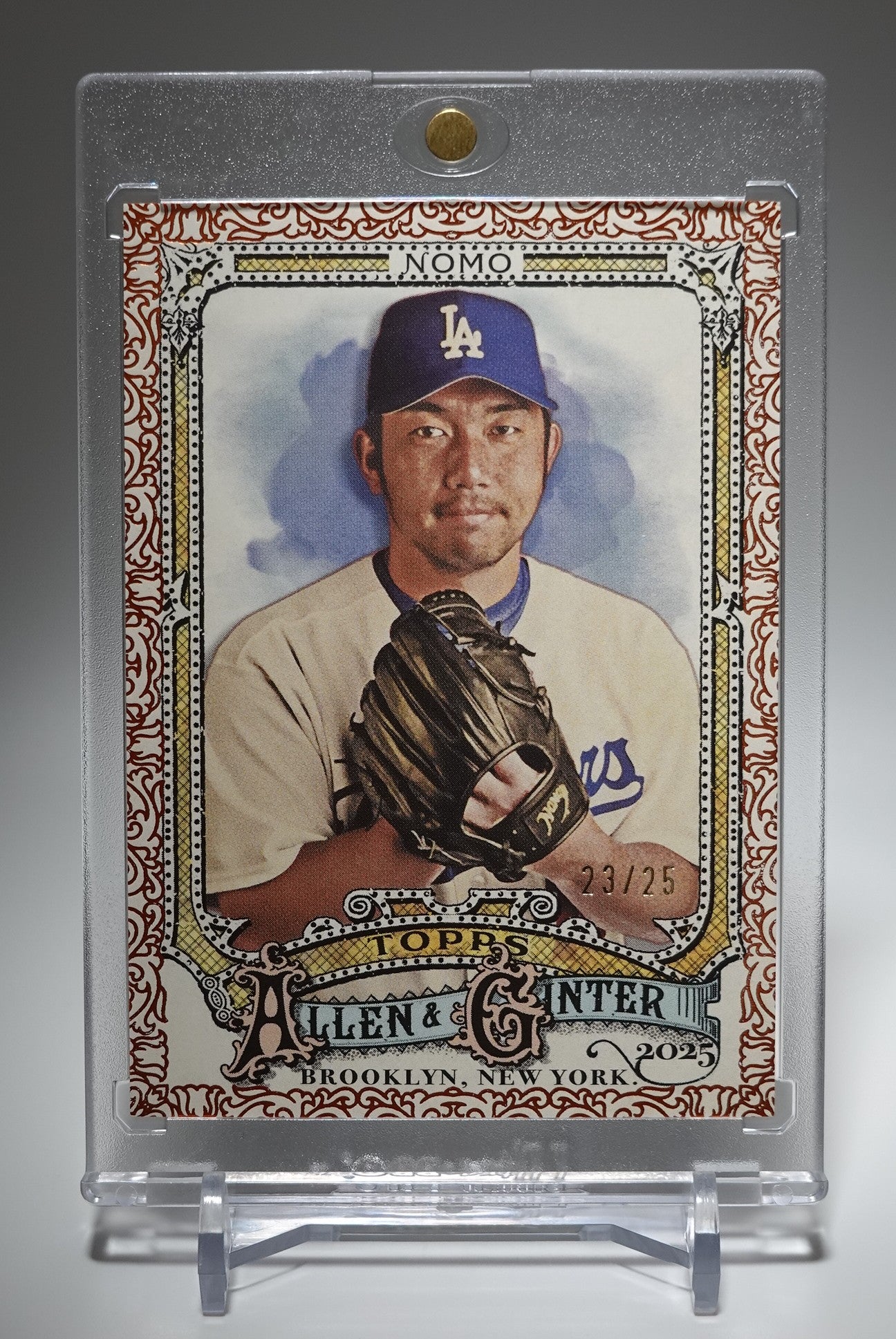 野茂英雄 25枚限定 オレンジ・フィリグリーパラレル 2025 Topps Allen & Ginter Orange Foil Filagree #306