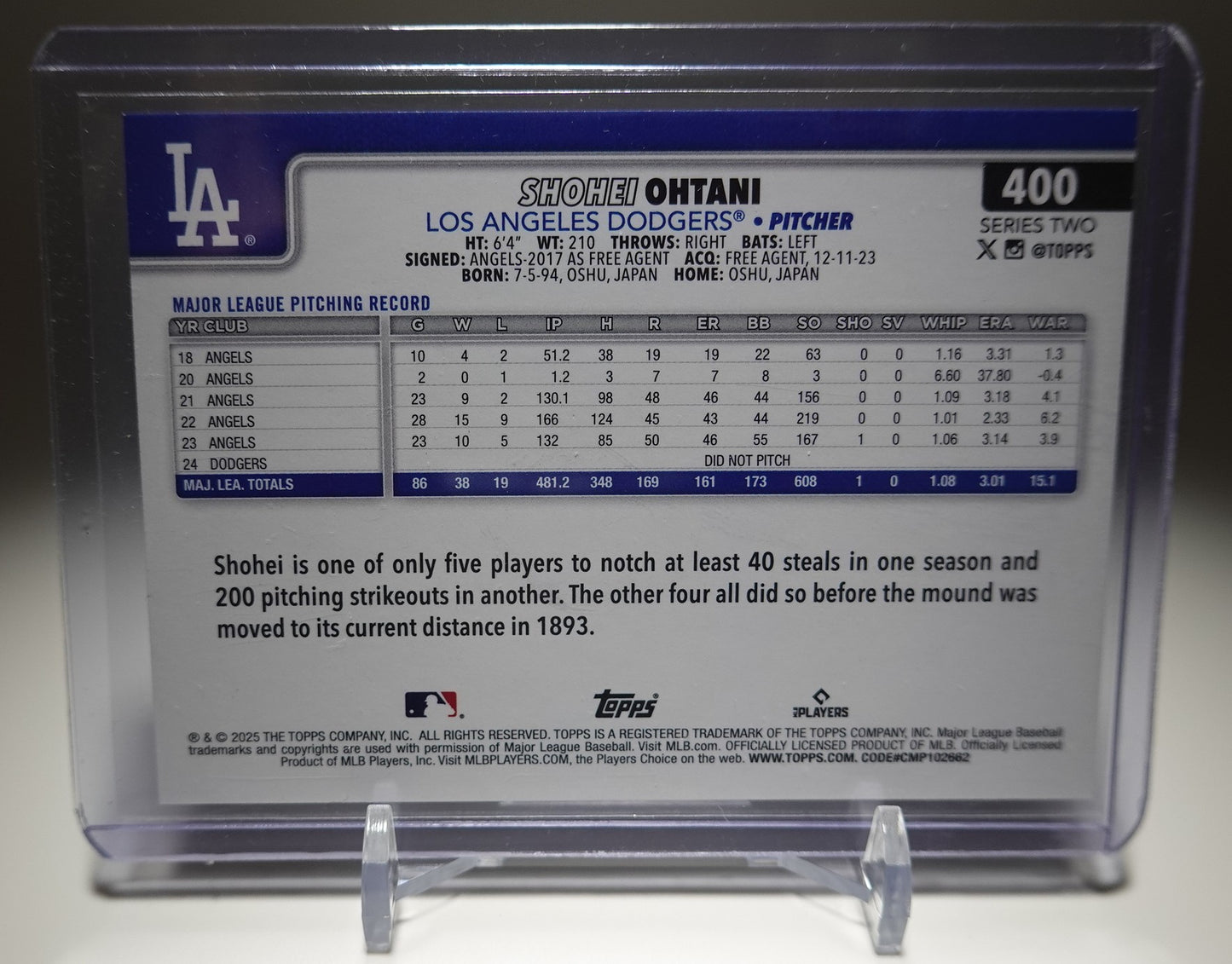 大谷翔平 Holiday Sun パラレル 【Value Box限定】2025 Topps Series2 Holiday Sun Parallel #400 Shohei Ohtani