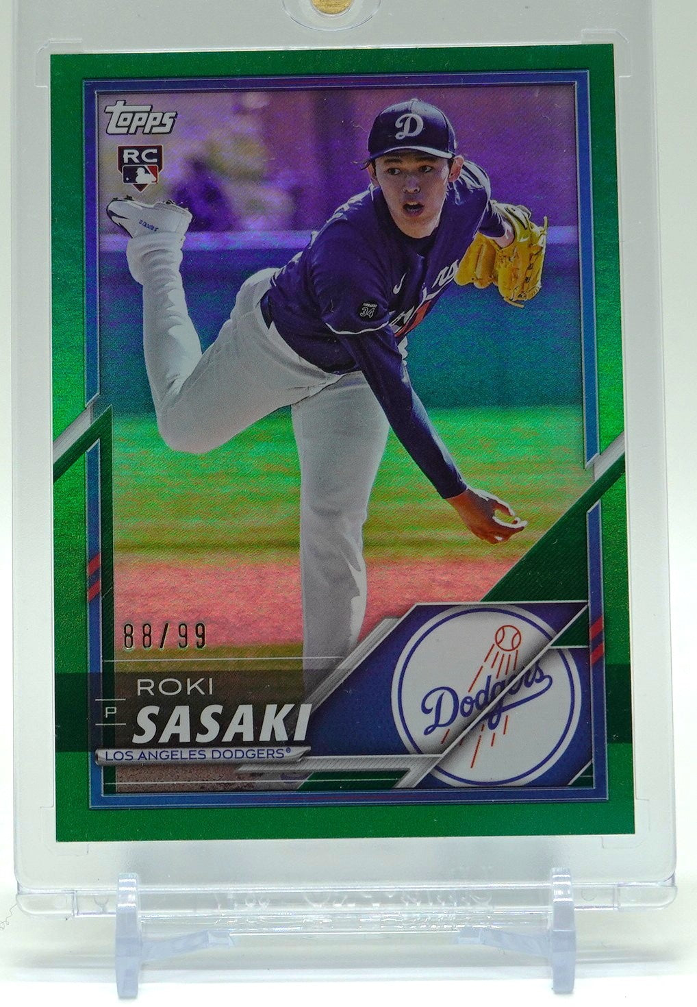 佐々木朗希 ルーキーカード 【アメリカ限定販売】99枚限定 グリーンパラレル 2025 Topps×Lids×Mitchell & Ness Player Chase Series 2 Green #39 Roki Sasaki RC #'d/99