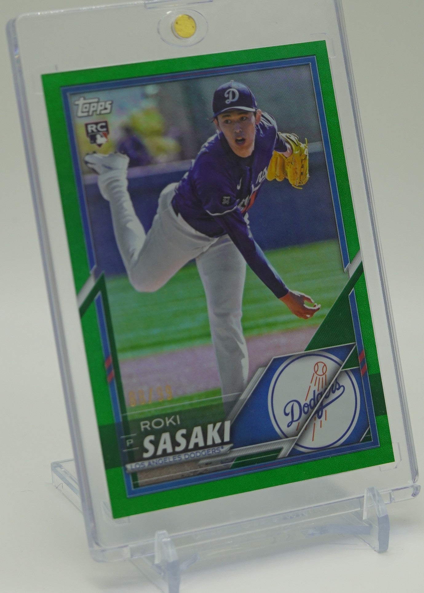 佐々木朗希 ルーキーカード 【アメリカ限定販売】99枚限定 グリーンパラレル 2025 Topps×Lids×Mitchell & Ness Player Chase Series 2 Green #39 Roki Sasaki RC #'d/99